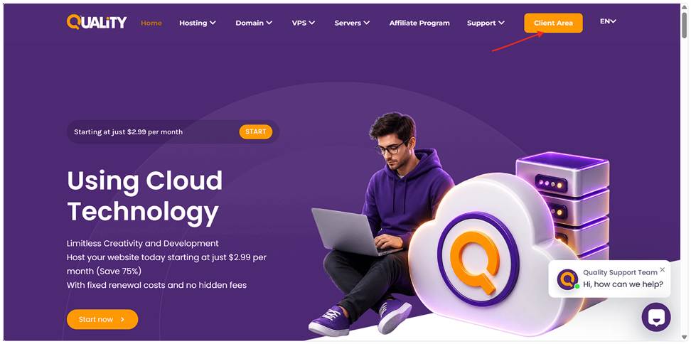 Quality Hosting Homepage