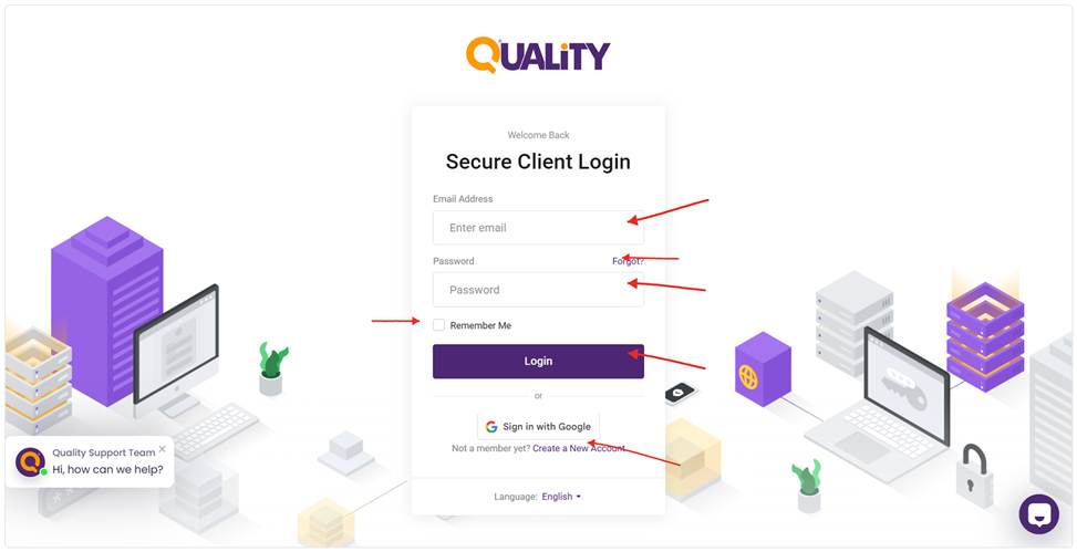 Login Quality Hosting